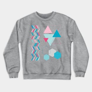 Geometric Shapes Scandinavian Pattern Crewneck Sweatshirt